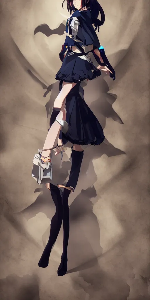 Image similar to An anime heroine wearing a stylish outfit inspired by Italian Riviera fashion, natural cinematic lighting, HDR