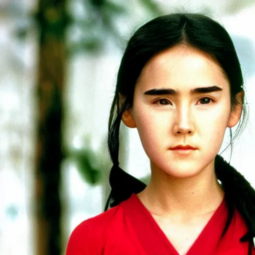 Prompt: face of young Chinese Jennifer Connelly