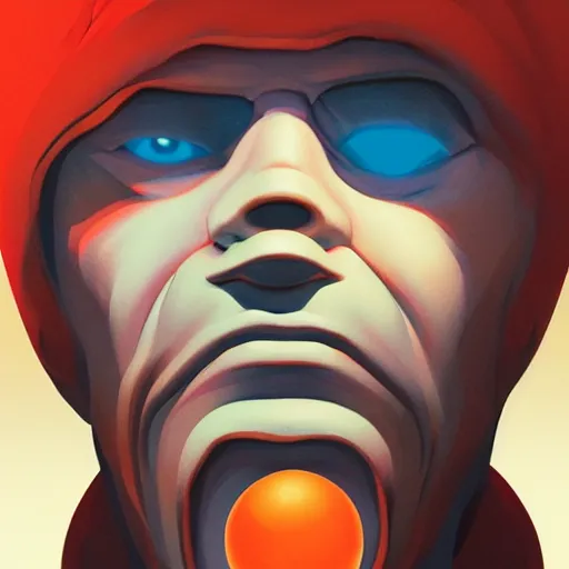 Image similar to face icon stylized minimalist the thing from another world 1 9 5 1, loftis, cory behance hd by jesper ejsing, by rhads, makoto shinkai and lois van baarle, ilya kuvshinov, rossdraws global illumination