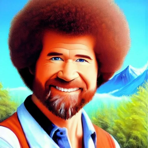 Prompt: bob ross painting