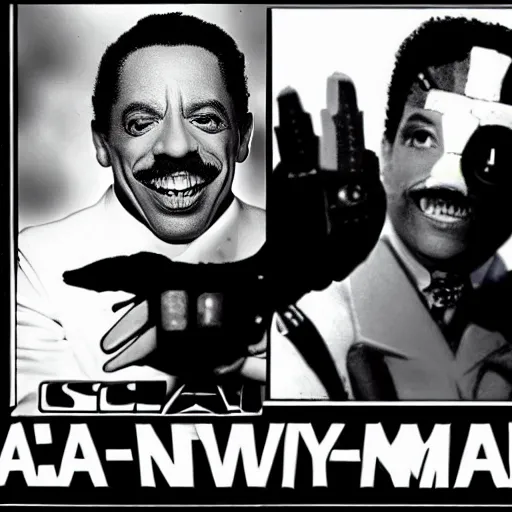 Prompt: a new sci - fi movie starring cab calloway as astro man