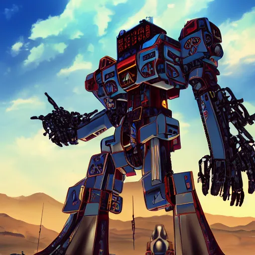 Prompt: an aztec mecha, height : 1 8 meters, anime key visual, 4 k