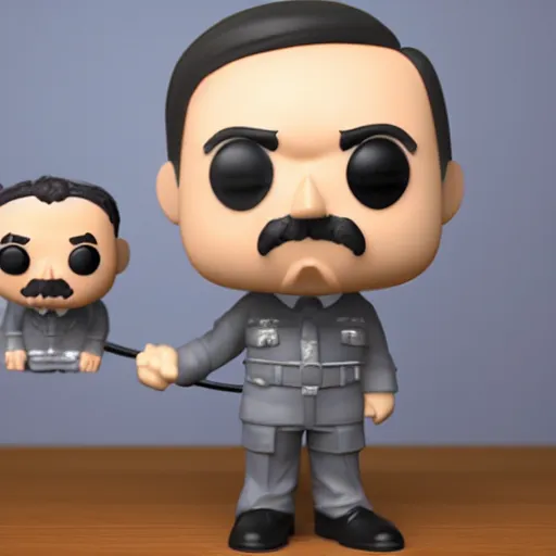 Prompt: 3 d render of funko pop figurine of adolf hitler. realistic. photo. photorealistic. detailed. high quality. high resolution. lossless quality. lossless. 8 k. hdr. 4 k. 8 k resolution. 1 6 k resolution