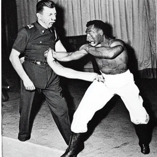 Image similar to stalin punches joe baiden head to pieces photo