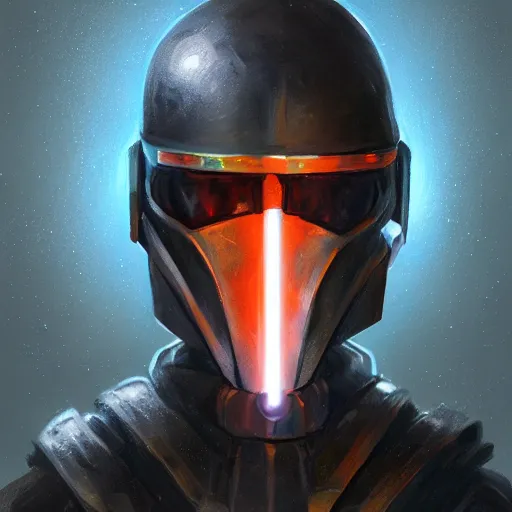 Image similar to portrait of an teenager in mechanized body armor with a glowing black laser sword, D&D, fantasy, elegant, hopeful, muscular, highly detailed, digital painting, artstation, concept art, smooth, sharp focus, illustration