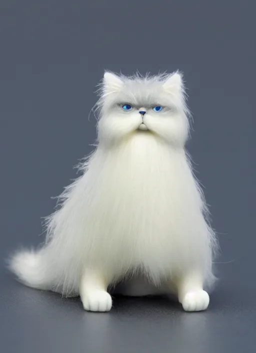 Image similar to 80mm resin detailed miniature of fluffy cat, Product Introduction Photos, 8K, Full body, subsurface scattering