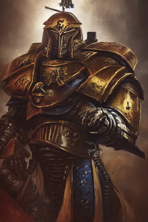 Image similar to armor portrait heros warhammer 4 0 k horus heresy fanart - the primarchs emperor by johannes helgeson animated with vfx concept artist & illustrator global illumination ray tracing hdr fanart arstation zbrush central hardmesh 8 k octane renderer comics stylized