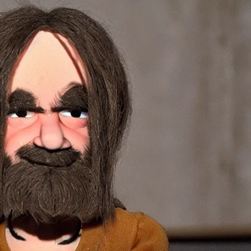 Prompt: charles manson as a muppet