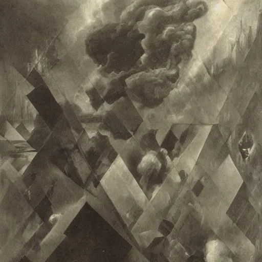 Image similar to by arthur hughes, by dora maar tumultuous. the photograph is a beautiful example of abstract art. the photograph is composed of a series of geometric shapes in different colors. the shapes are arranged in a way that creates a sense of movement & energy. the photograph is visually stunning & is sure to provoke thought & conversation.