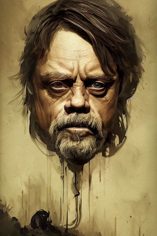 Prompt: mark hamill, sorcerer, lord of the rings, tattoo, decorated ornaments by carl spitzweg, ismail inceoglu, vdragan bibin, hans thoma, greg rutkowski, alexandros pyromallis, perfect face, fine details, realistic shaded