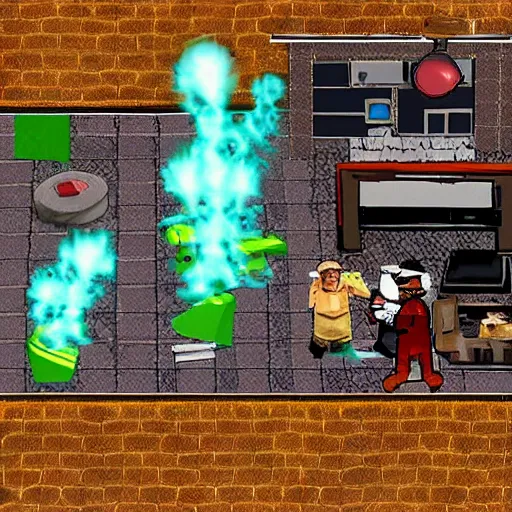 Prompt: Breaking Bad: The Videogame for the Nintendo Gamecube, realistic, screenshot