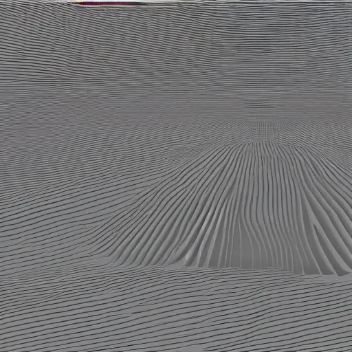 Prompt: spectrogram converted into a 3d landscape