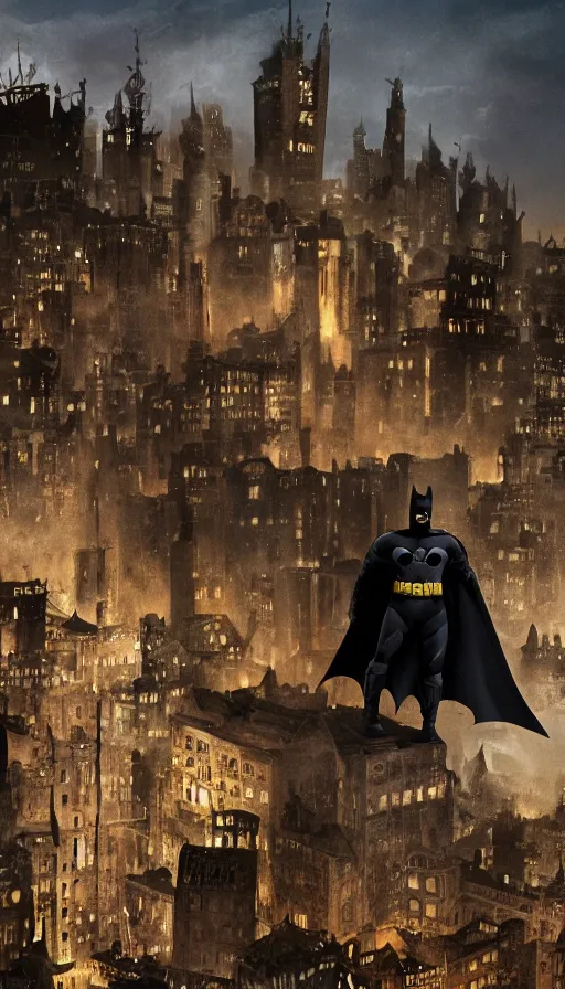 matte painting of batman on medieval | Stable Diffusion | OpenArt