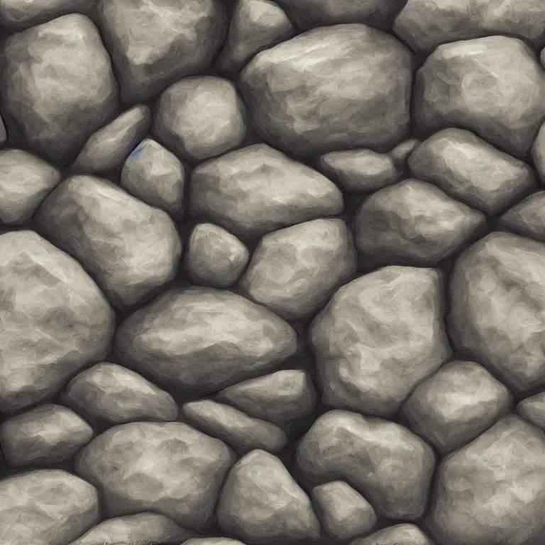 Prompt: an illustration study of rocks, digital art, sharp