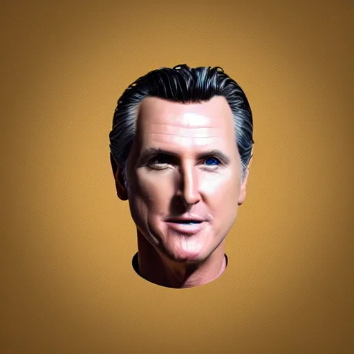 Prompt: Dartboard in the shape of Gavin Newsom's face, 3d render, digital art, artstation, hyper realistic, 8k