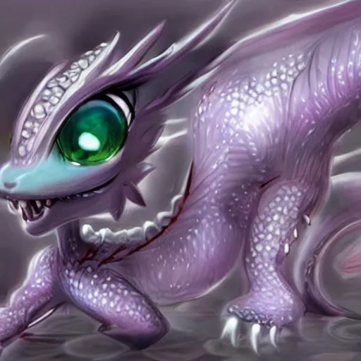 Image similar to crystal baby dragons, hyper realistic, big eyes