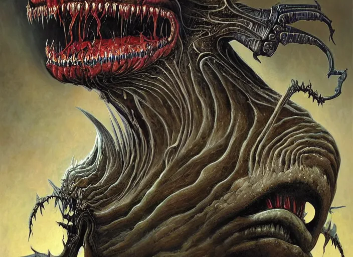 Image similar to fractal portrait of joker as venom of of the last survivors on earth witness the end of the world, by giger and vladimir kush