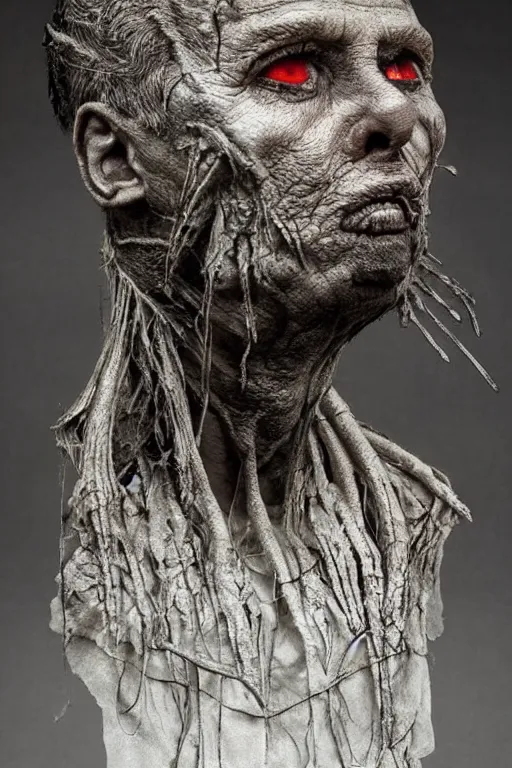 Prompt: a sculpture by h. r. giger, emil melmoth, and beksinski, photorealistic
