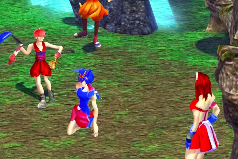 a screenshot of chrono cross ps 5 remake, Stable Diffusion