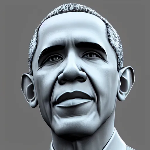 Image similar to a 3d render of OBAMA