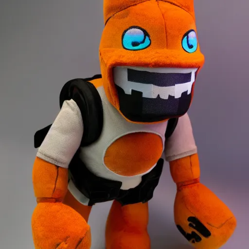Image similar to jonesy from the video game fortnite as a plush
