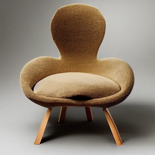 Image similar to An armchair in the shape of an avocado