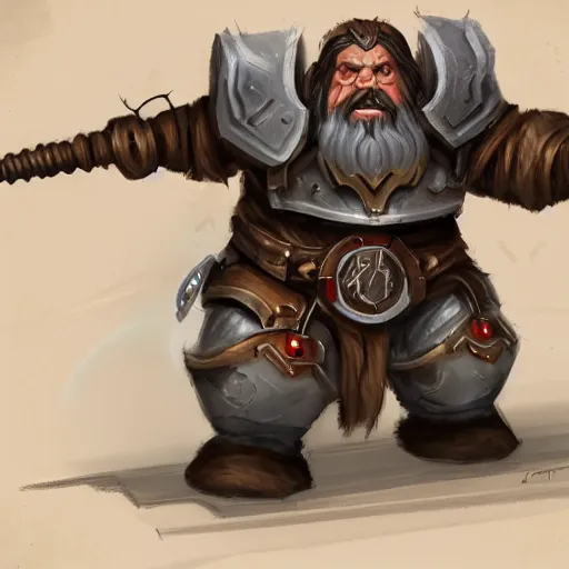 a male dwarf hunter from world of Warcraft, riding a | Stable Diffusion ...