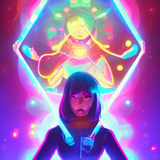 Image similar to skill magic geek inside matrix deepdream radiating a glowing aura stuff loot legends stylized digital illustration video game icon artstation lois van baarle, ilya kuvshinov, rossdraws,