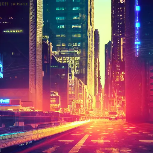 Prompt: photorealistic stablishing shot of futuristic new york city, at night with neon signs, shot in imax camera with anamorphic 4 0 mm lens by denis villeneuve