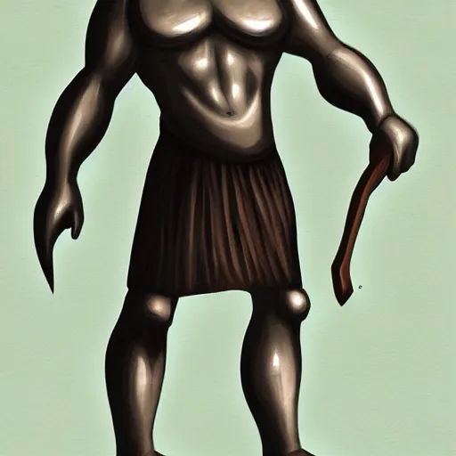 Prompt: greek cyclops, digital painting, character concept art