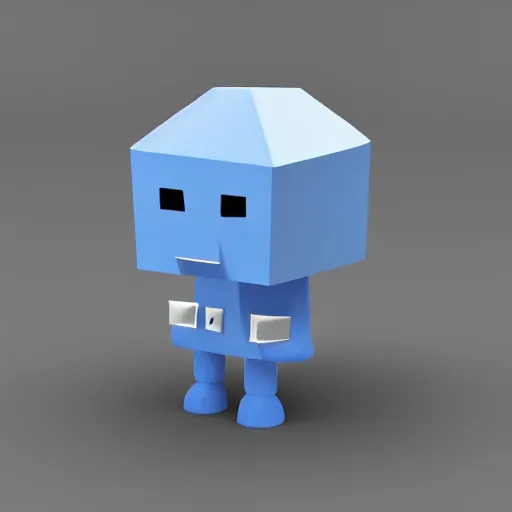 Prompt: 3 d model sculpture of bmo, rendered in blender.