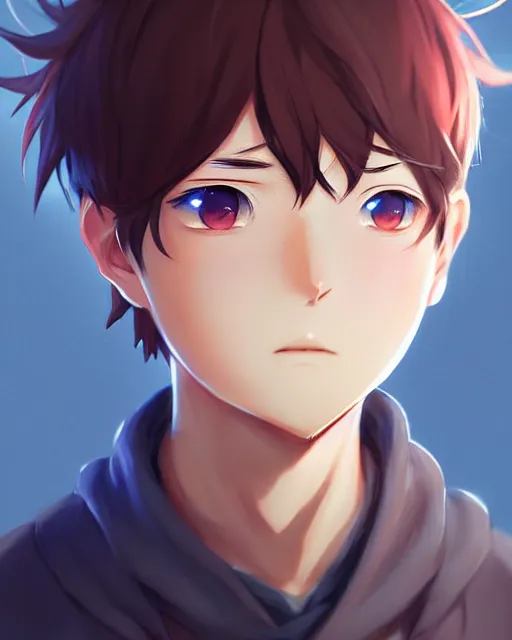 Image similar to character concept art of an anime boy | | cute - fine - face, pretty face, key visual, realistic shaded perfect face, fine details by stanley artgerm lau, wlop, rossdraws, james jean, andrei riabovitchev, marc simonetti, and sakimichan, tranding on artstation