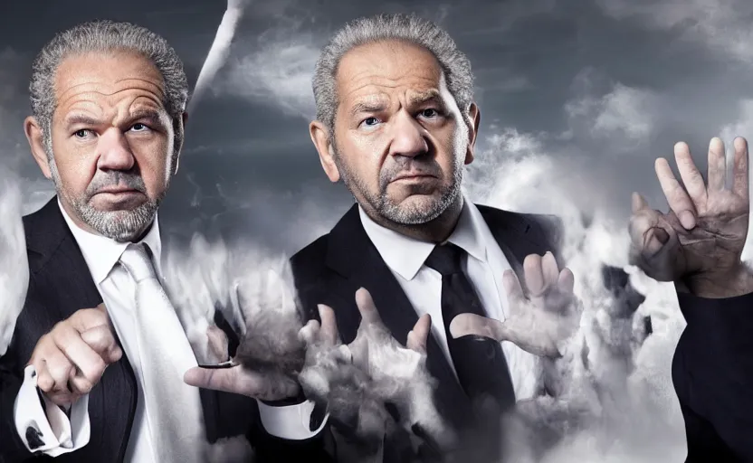 Image similar to alan sugar hands wailing. hands, hands, dream sequence. the apprentice, hyperdetailed, 8 k