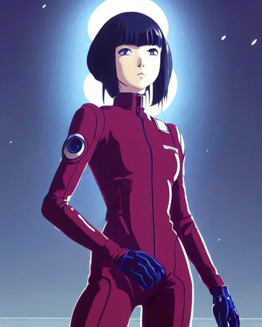 Image similar to girl wearing eva plugsuit | | very very anime!!!, fine - face, audrey plaza, realistic shaded perfect face, fine details. anime. realistic shaded lighting poster by ilya kuvshinov katsuhiro otomo ghost - in - the - shell, magali villeneuve, artgerm, jeremy lipkin and michael garmash and rob rey