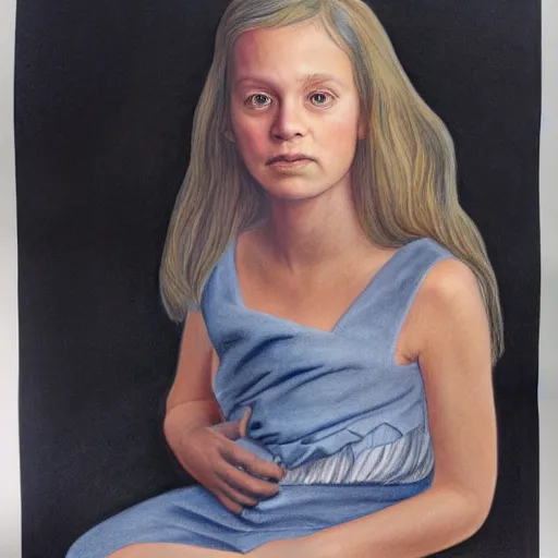 Prompt: SOPHIE the artist, photographed by Annie Leibovitz, color pencil drawing