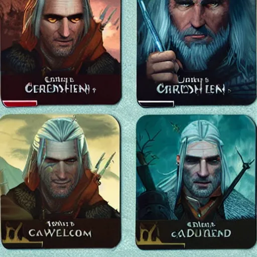 Image similar to gwent cards a set of witcher