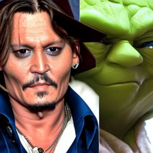 Image similar to Johnny Depp playing Yoda