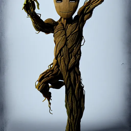 Prompt: groot as a gentleman, studio shot 1 0 0 mm, trending on behance, 8 k