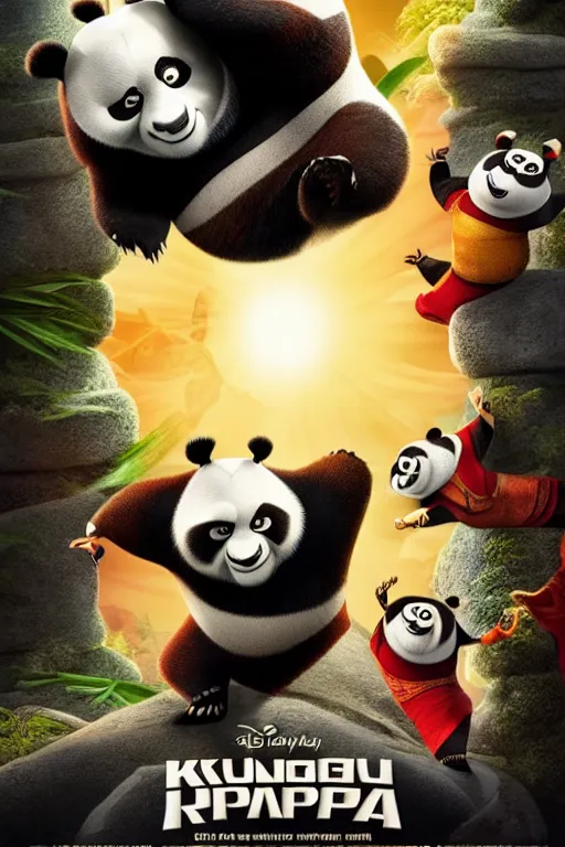 Prompt: kungfu panda 4 poster, upcoming movie, dreamworks animation, high quality, movie poster