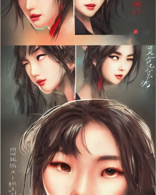 Prompt: liuyifei the eyes glow, comic style, piexl art game, artstation