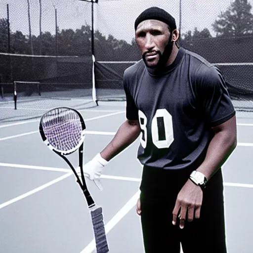 Image similar to ray lewis coaching high school girls tennis, promotional photograph