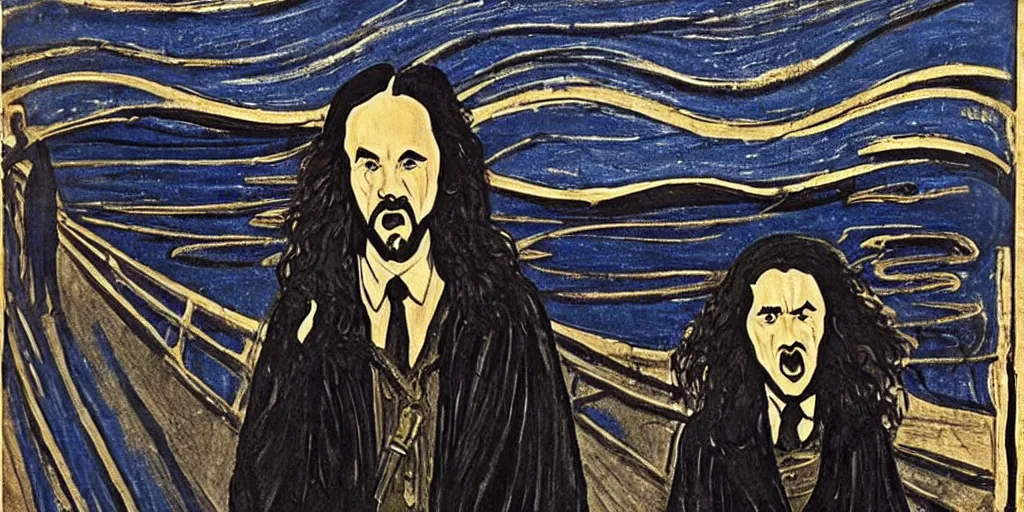 Prompt: john snow in the the scream painting