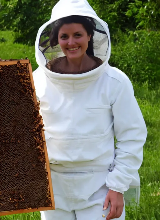 Image similar to beautiful woman beekeeper