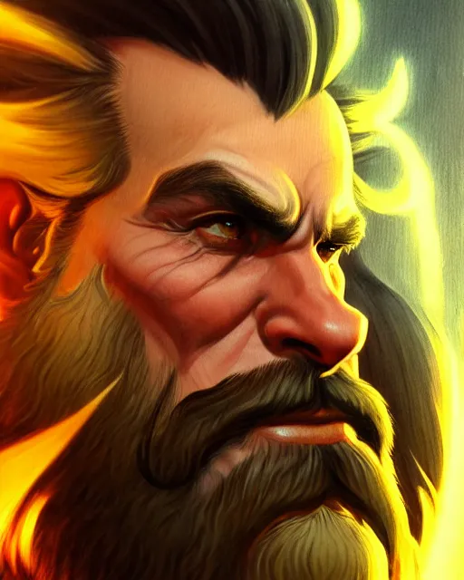 Prompt: reinhardt from overwatch, beard, scar through eye, character portrait, portrait, close up, highly detailed, intricate detail, amazing detail, sharp focus, vintage fantasy art, vintage sci - fi art, radiant light, caustics, by boris vallejo