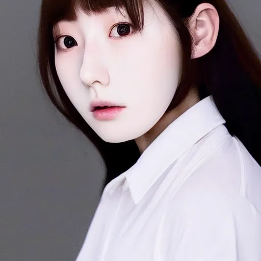 Image similar to photo of haseul from loona, symmetric!!! real face