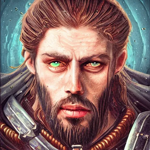 Image similar to a detailed portrait of a medieval bounty hunter called narcosis, fantasy art illustration, incredibly highly detailed and realistic, 8 k, sharp focus