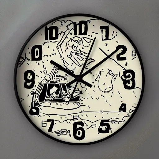 Image similar to a wall clock design by Bill waterson