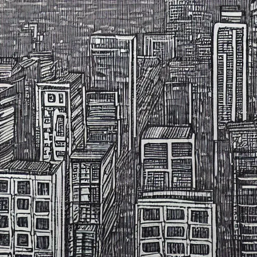 Prompt: ultra detailed cityscape outside of a rainy window