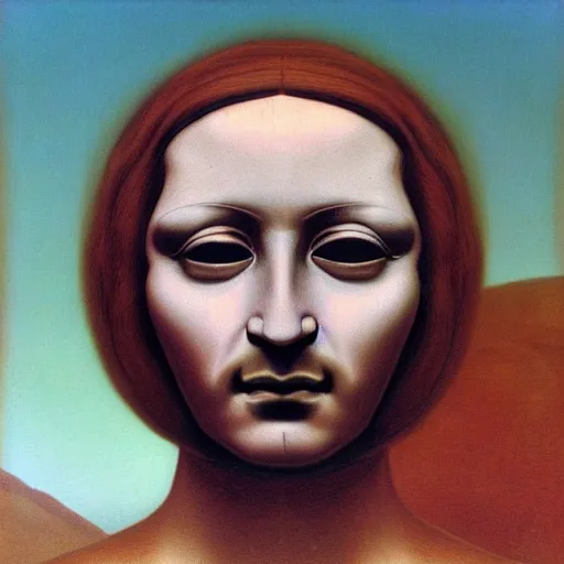 Image similar to monalisa in the style of zdzisław beksiński, in the style of zdzisław beksiński, in the style of zdzisław beksiński, in the style of zdzisław beksiński