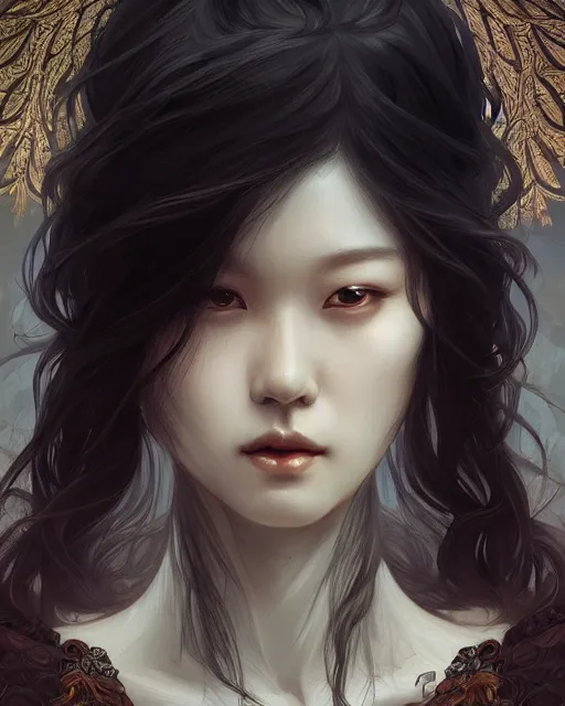 Portrait of a female fallen angel, korean face | Stable Diffusion | OpenArt